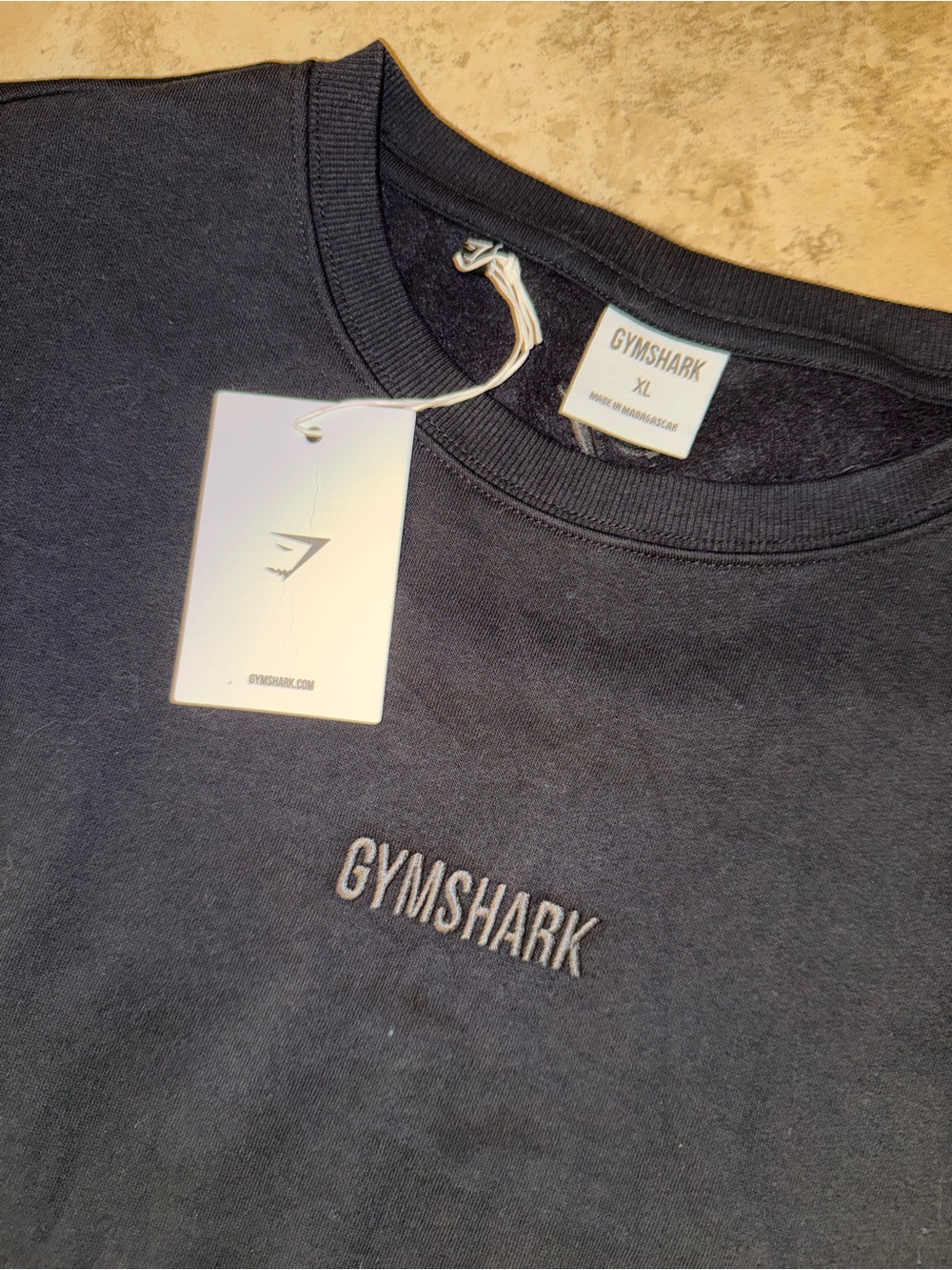 Gymshark Black Embroidered Logo Crewneck Sweatshirt